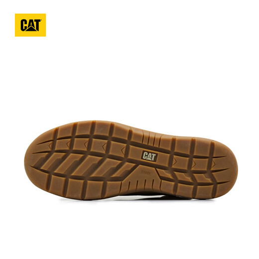 Cat Carter Herren Freizeit und komfortable Reisebläbner Leder Nicht-Schlupf-Arbeitsstiefel lässig Low-Stiefel Einkaufszentrum gleicher Stil braun gelb 40