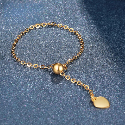 Fat Donglai's same style 18k gold transfer bead ring 18K gold gold adjustable simple color gold index finger fashion thin 18K yellow adjustable size 4-10