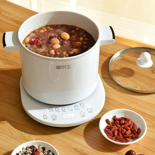 Momis porridge cooker can be scheduled to make soup and porridge quickly at a scheduled time, special pot for baby multifunctional porridge cooker, household baby food supplement pot BB porridge fully automatic porridge pot 1.5L + steamer