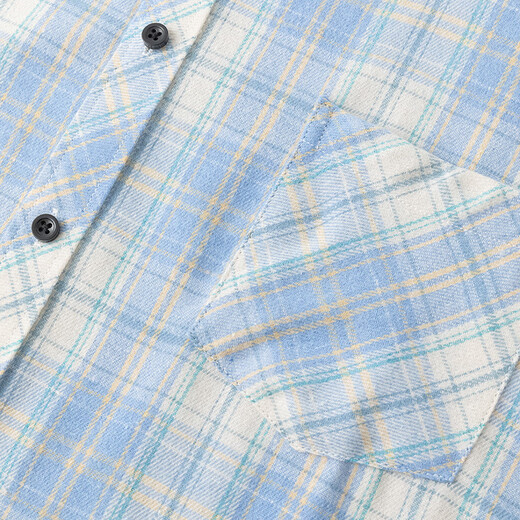 NASA GOOD long-sleeved shirt men's spring and autumn Korean style trendy plaid shirt youth casual loose jacket blue 2XL