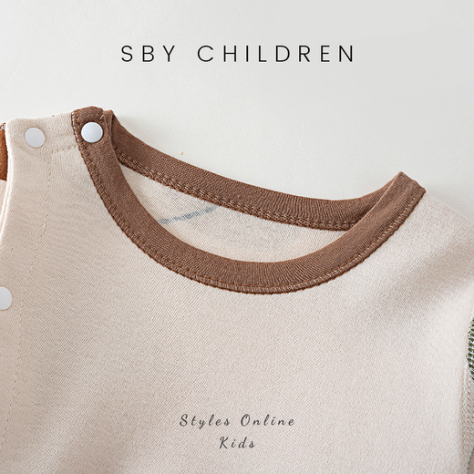 舒贝怡婴儿衣服新生儿连体衣护肚春秋婴幼满月宝宝哈衣周岁百天爬服80