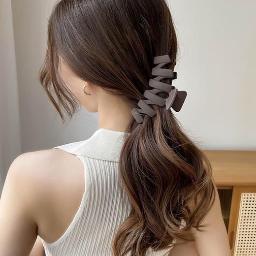 Chimera (CHIMERA) versatile hair clip for women to go out with hair on the back of the head, large shark clip, hair clip, frosted wave clip