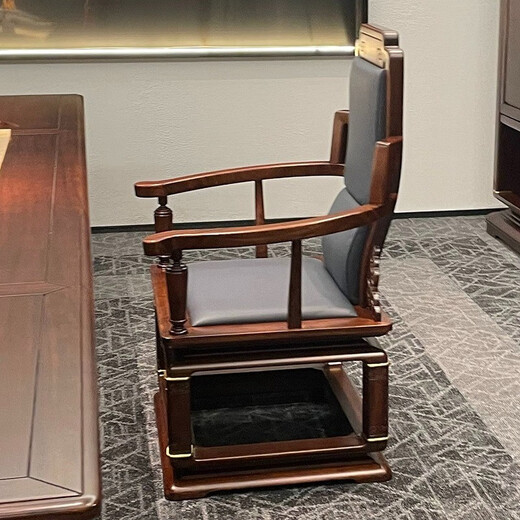 Jiushui new Chinese style all solid wood executive desk simple boss desk president desk writing desk ebony wood office business customization ebony wood material