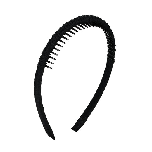 Zuoou toothed anti-slip headband for women, hairpin, headband, headband, hair hole, face wash, special bangs and broken hair arrangement artifact, elegant black