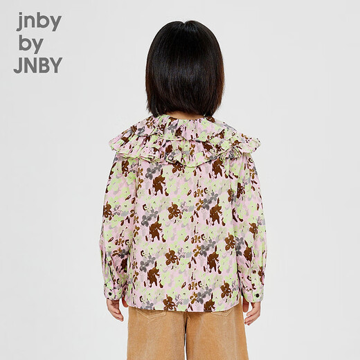Jnby by JNBY Jiangnan Buyi children's clothing cotton printed long-sleeved shirt flower pattern autumn and winter girls and children 1O8212370 904/mixed pink green 100 cm
