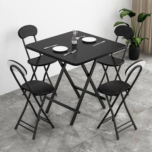 Huakaizhixing folding table table folding dining table simple and convenient small apartment dining table square table dining table CJ018 80cm