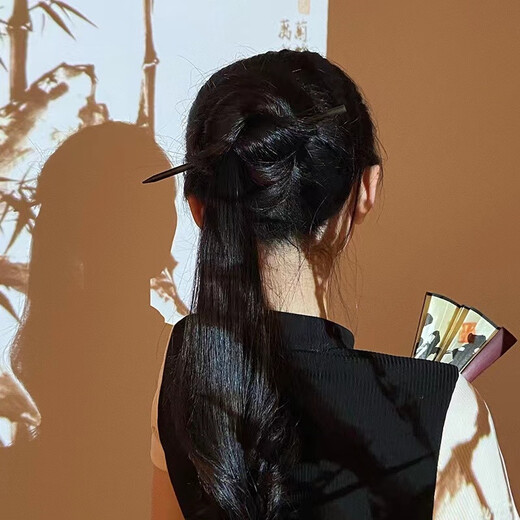 Meng Keduo Chinese style wooden hairpin for women, ancient style Hanfu cheongsam hairpin, can be used as diy daily hairpin, simple modern headwear, plain hairpin, 2 pieces