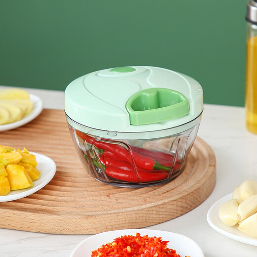 Onlycook garlic pounder household garlic mashed artifact kitchen hand-pulled meat grinder vegetable grinder cooking garlic stirrer garlic puller green transparent small size / 1 set