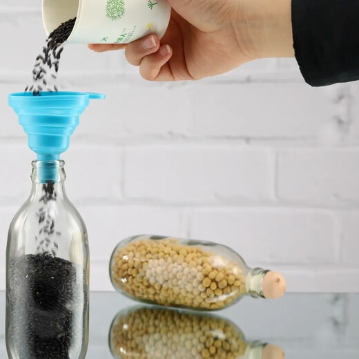 Jijia Elephant Soda Water Bottle Stopper Perrier Sparkling Water Grain Storage Glass Bottle Universal Beech Wood Stopper Mushroom Stopper 6 Free Funnel