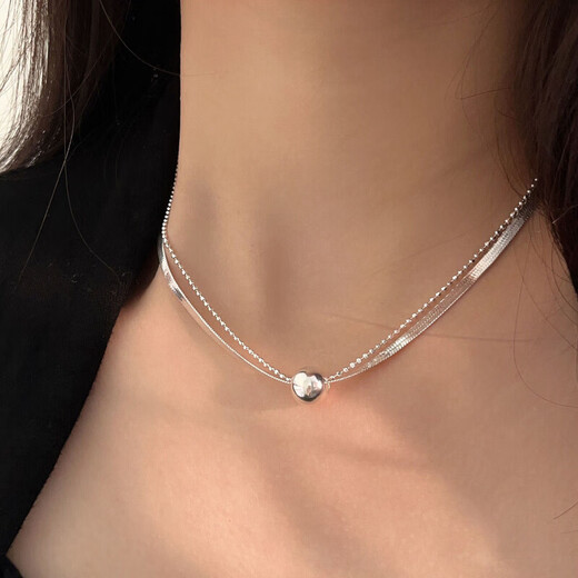 Yinruitai s925 sterling silver ball necklace women's fashionable and exquisite light luxury niche design versatile high-end clavicle chain xl1380 925 silver