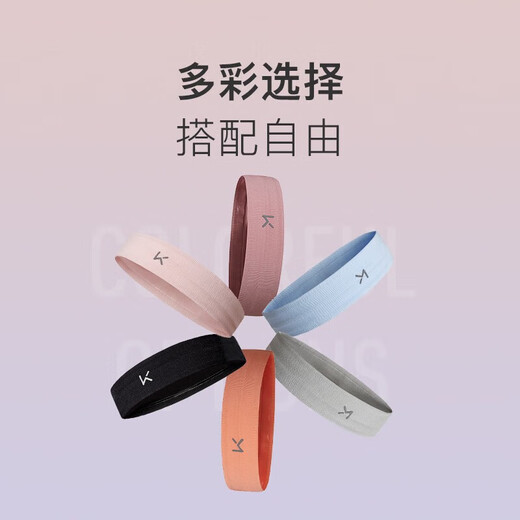 Keep Seamless Wide Headband Running and Fitness Sweat-conducting and Cooling Anti-slip Seamless Design Lead Foil Gray