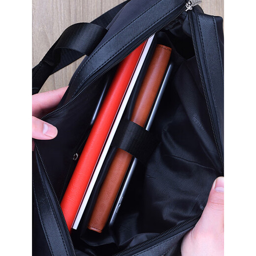 Bailiwen Briefcase Men's Business Simple Casual Hand-carrying File Zipper Horizontal Single Side Shoulder Strap Data Storage Bag Shoulder Bag Trendy Crossbody Bag Canvas BK8618 Black Bailiwen Briefcase Men's Business Simple Casual Hand-carrying File Zipper Horizontal Single Side Shoulder Strap Data Storage Bag Shoulder Bag Trendy Crossbody Bag Canvas BK8618 Black