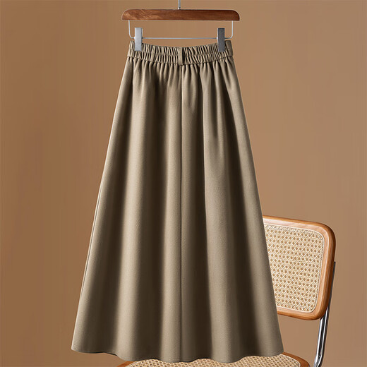 Sibaishe Retro Skirt 2025 Autumn New Women's High Waist Slim Pocket Large Skirt A-Line Skirt