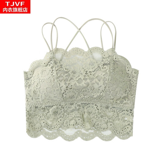 TJVF summer lace bra-wrapped tube top sexy beautiful back camisole for women without steel rings for outer wear and anti-exposure underwear for women Black 6656# XL 125-145Jin Jin is equal to 0.5 kg