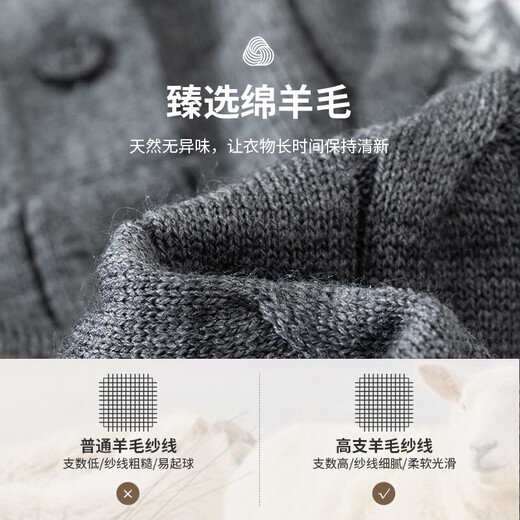 Navigare Italian dinghy women's lapel sweater skin-friendly cable casual sweater 2334023502 Gray XL