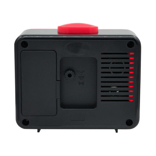 精工（SEIKO）Clocks QHK061RLH Akarui 亮红色和黑色 4.3 x 3.4 英寸亚克力床头桌面计时闹钟