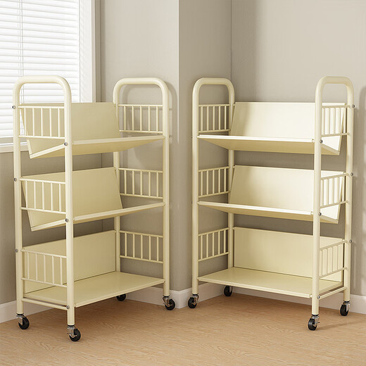 Jungle bookshelf picture book shelf book toy storage storage shelf household multi-layer floor-standing storage rack three layers with rollers