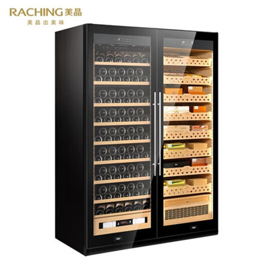 Meijing (raching) SD800 solid wood double-door red wine and cigar dual-purpose constant temperature cabinet smart constant temperature red wine cabinet constant temperature and humidity cigar cabinet custom cabinet wine double-door red wine cabinet 1.92 meters high