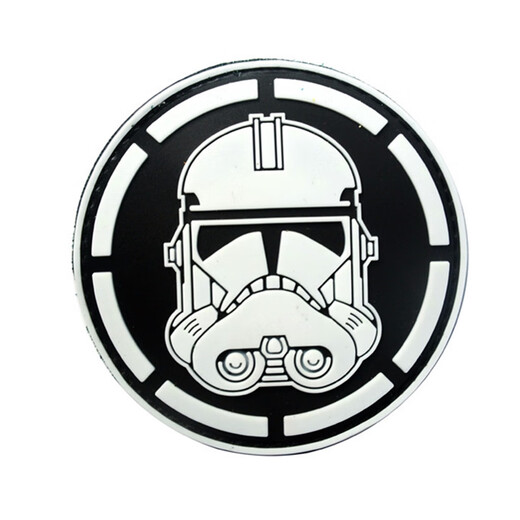 Punisher Star Wars Stormtrooper Bounty Hunter PVC Velcro Badge Tactical Badge Creative Armband Outdoor Backpack Sticker New Imperial Army Gray 8CM