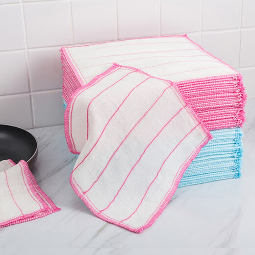 Pure cotton gauze dishwashing cloth, thickened, non-stick, easy to clean, good kitchen tablecloth, household lint-free, absorbent rag, cotton gauze dishwashing cloth, 10 pieces