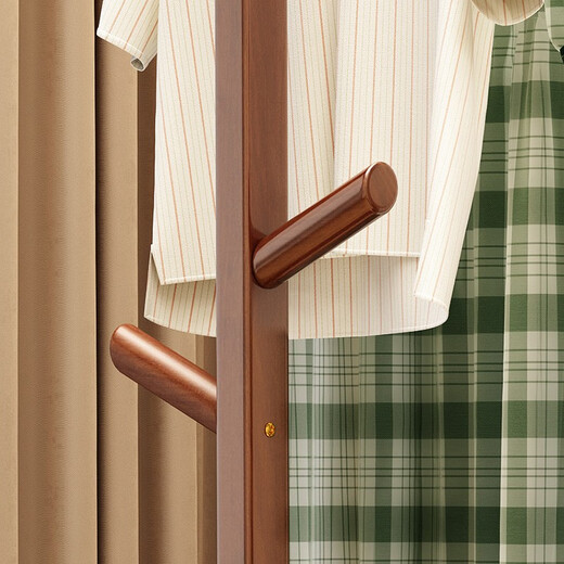 Weibosi solid wood dressing mirror, full-length mirror, floor-to-ceiling mirror, one-piece home bedroom rotatable coat rack, multi-functional storage rack, walnut color, B58 chassis, 40cm