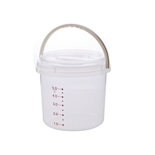 Fanji portable transparent plastic rice bucket rice storage box kitchen cereal rice box millet bucket rice cylinder flour cylinder with lid cereal storage box kitchen storage utensils 5KG