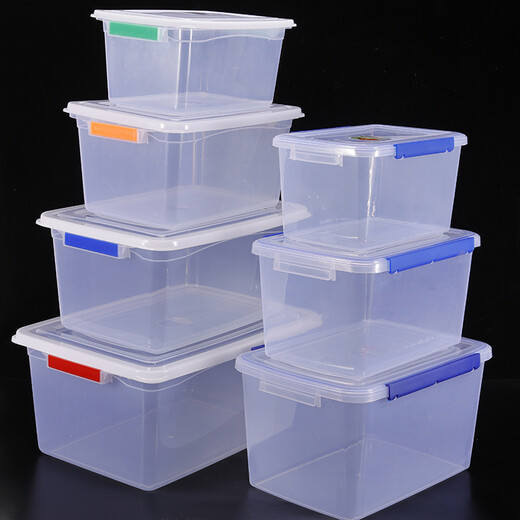 Xiaojinren Plastique Boîte de gardien de glaçage Rectangulaire Couvercle transparent avec couvercle Boîte scellée de qualité comestible Grande boîte de rangement commercial Rangement de cuisine [9903] Sceau haut 9 litres 39,5 * 27 * 13C
