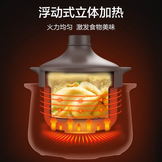 SUPOR electric stew pot, electric stew pot, electric casserole soup pot, stew pot, bird's nest stew pot, purple pottery pot, electric soup pot, porridge artifact, electric cooking pot, household DG50YC851 multi-function pot