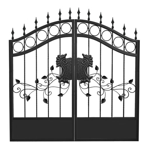 Jin Fushun customized rural iron gate outdoor courtyard wall fence entrance double door garden courtyard door community simple iron gate regular style one (square meter)