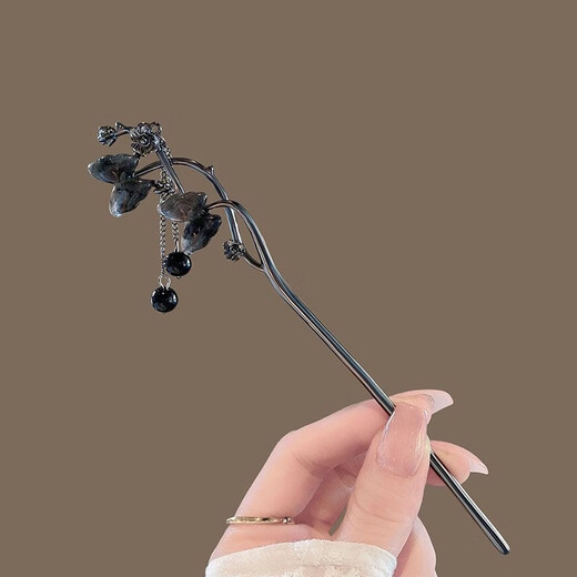 Fantiya ancient style small butterfly hairpin for women, new Chinese style niche design hairpin hair accessory for women, dark double butterfly hairpin 1 piece