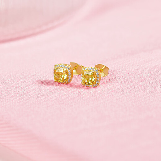 Saturday Fortune (ZLF) S925 silver earrings for women, geometric small sugar cubes, fashion niche design jewelry gifts, a pair of earrings