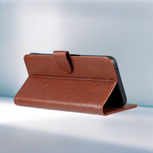 居小智适用oppoReno8手机壳翻盖皮套PGBM10钱包式可插卡外壳全包防摔软内壳带磁扣保护套 oppo reno8【棕色】