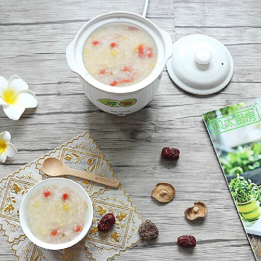 Tianji mini electric stew pot 0.6L capacity stew pot for single noble student dormitory mini electric stew pot straight stew pot white 0.6L | mini pot