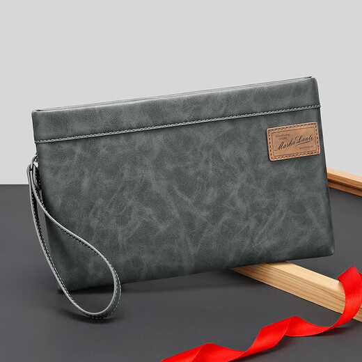 MashaLanti men's handbag casual large-capacity handbag men's zipper wallet brand business clutch envelope bag birthday gift