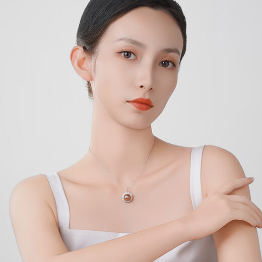 Tahiti Pearl Pendant Women's Necklace Pink Purple Freshwater Pearl Clavicle Chain for Girlfriend Color Edison Pendant 12-13mm