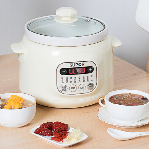 SUPOR electric stew pot, electric stew pot, soup pot, stew pot, porridge pot, ceramic bird's nest stew pot, fully automatic intelligent porridge pot, 3L capacity 3L DG30YC826