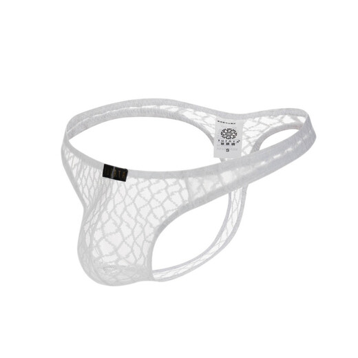 Long Night Men's Sexy Underwear See-Through Sexy T-Pants Men's Lace Breathable T-Pants Burgundy Burgundy M