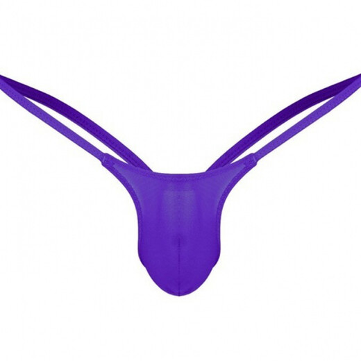 Guiruo Men's Sexy Underwear Sexy Men's T-Pants T-Pants Temptation Silk Briefs Double T-Pants L Black