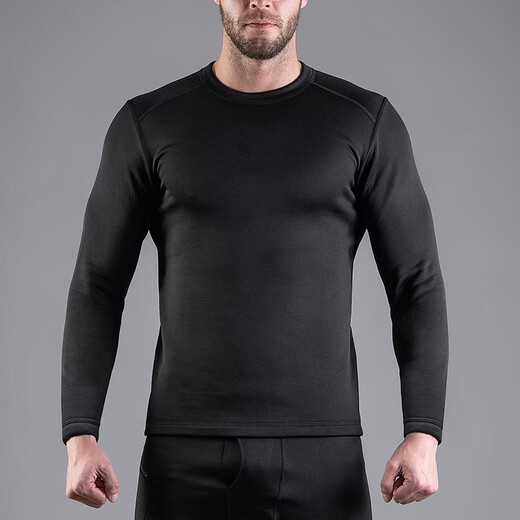 Longya B2 level thermal functional crew neck shirt PRO version autumn and winter outdoor thermal underwear tops for men, Extreme Night Black S (Height 175 Weight 135-155 Jin Jin equals 0.5 kg)
