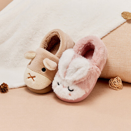 Davebella David Bella children's slippers 2022 children's shoes girls warm cotton slippers winter male baby home shoes DB4224705 little rabbit 23 size