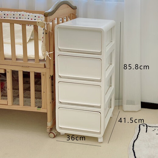 Bedside hanging basket baby storage rack bedside crib hanging storage hanging bag fence diaper table storage box three-in-one hanging basket * 2 with dog stickers
