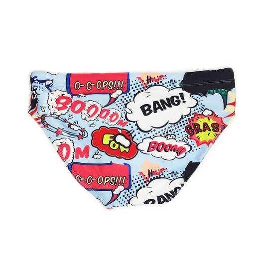 UXH men's youth briefs anime beach can add padded pants to prevent embarrassment boys youth children swimming equipment light blue L