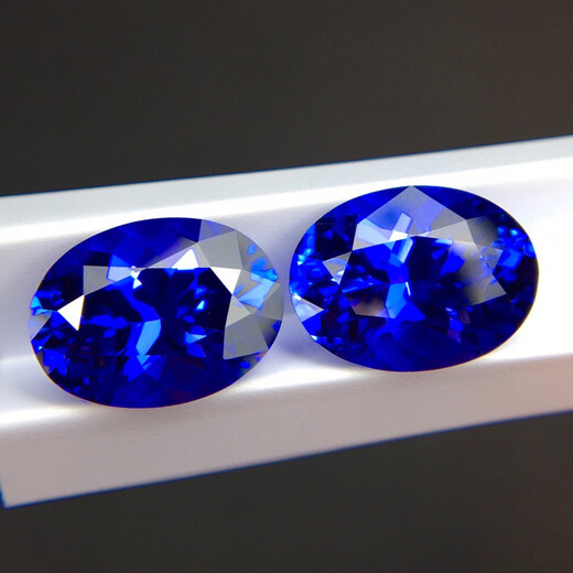 Jade 10.01 carat natural tanzanite loose stone earrings set with 18k gold and diamond women's earrings, a pair of 10.01 carats 5.07+4.94 earrings