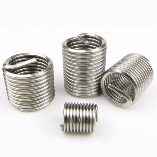Jishuo M6 M24 304 stainless steel fine thread thread sleeve wire screw sleeve/thread protective sleeve fine thread screw sleeve M10*1.0*1D 5 pcs