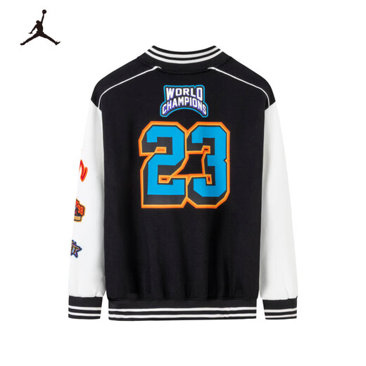 Jordan Nike AJ children's jacket boys autumn new No. 23 trendy baseball uniform jacket black