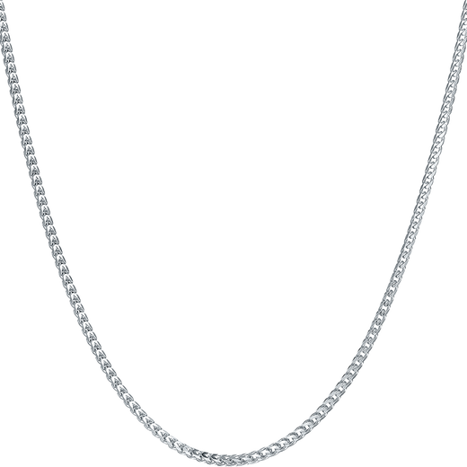 Saturday Fortune fish bone chain PT950 white gold platinum necklace thin chain for women PT057308 about 2.74g 40cm birthday gift