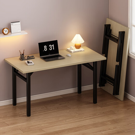XINGKAI computer table folding table long table folding desk spring table study table training table single white 120*60
