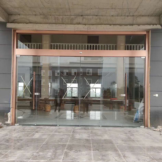 Гуанчжоу электрическая дверь из закаленного стекла Liwan отель сенсорная дверь Luogang офис производитель автоматических дверей светло-серый