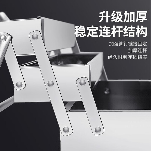MYTEC stainless steel tool box three-layer folding storage box multi-functional industrial-grade suitcase electrician hardware storage box stainless steel tool box 530mm double layer