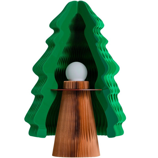 Eighteen paper decorative Christmas tree shopping mall ornaments home accessories folding luminous LED gift floor window props Christmas red 0.6m small Christmas tree